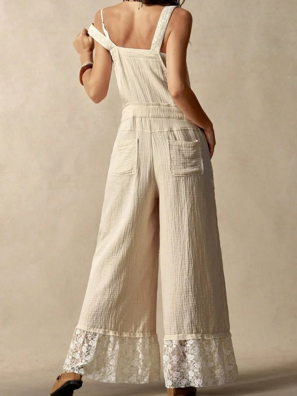 Multicolor Elegant Boho Women's Cotton Patchwork Print Jumpsuit